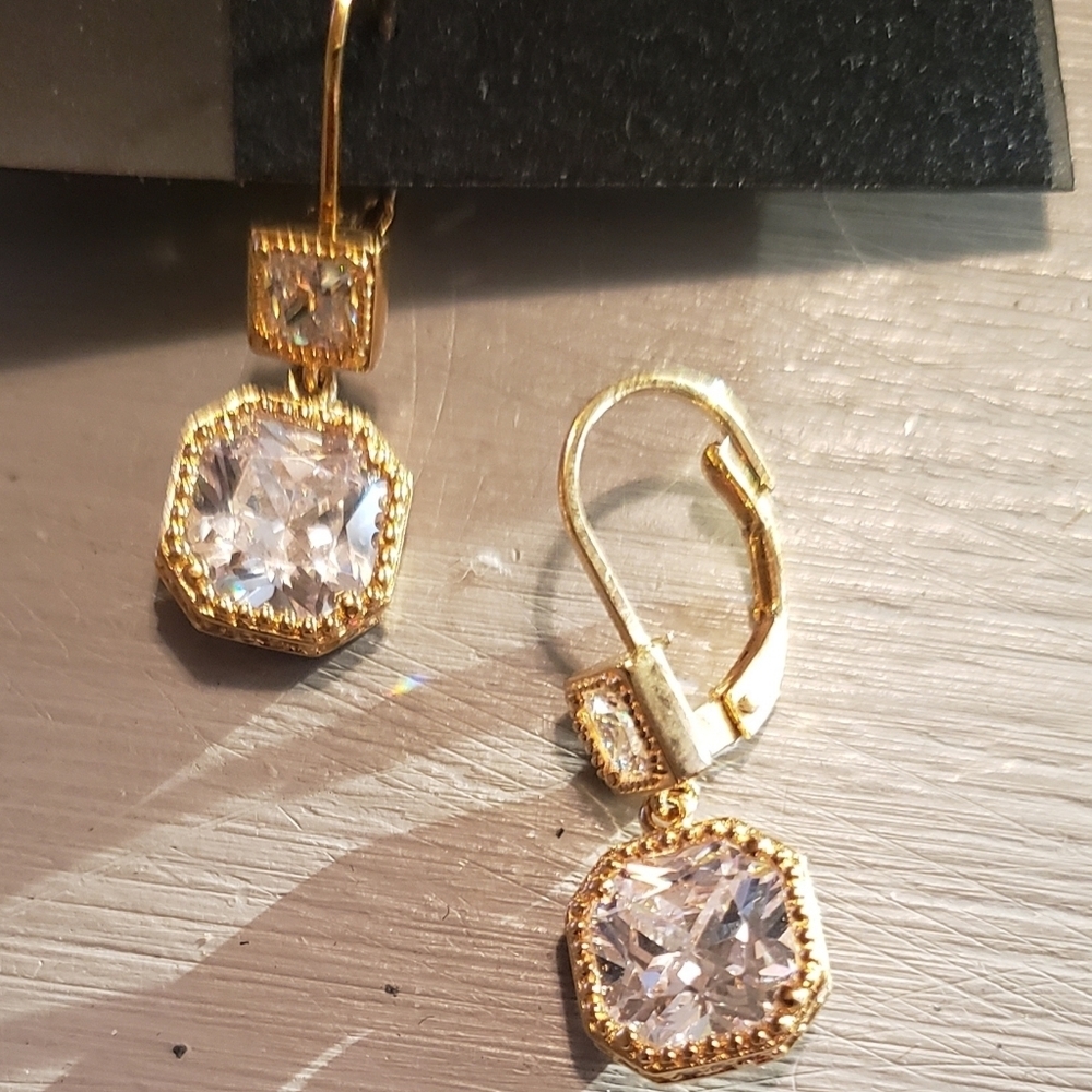 Sterling silver earrings W 14k Gokd Hp🔥🔥🔥